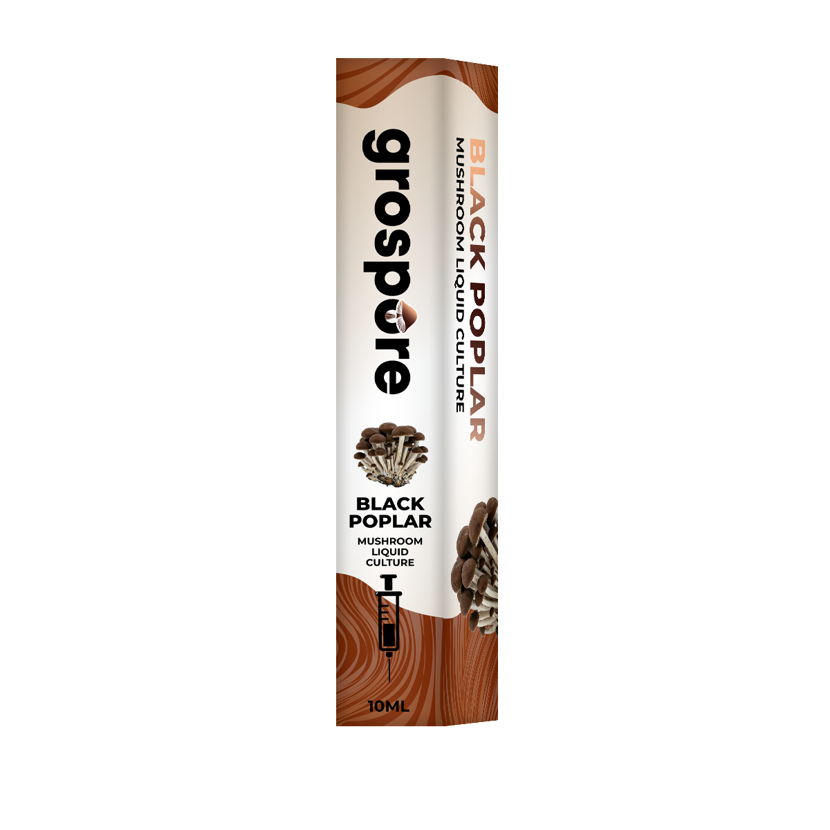 Black Poplar Mushroom Liquid Culture packaging