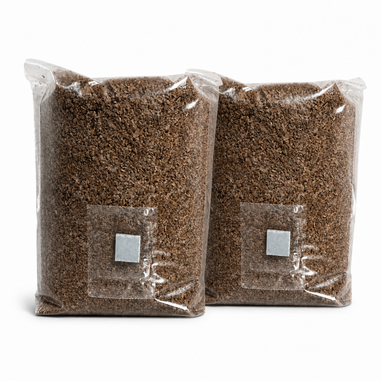 Two GroSpore hardwood all-in-one gourmet mushroom grow bags